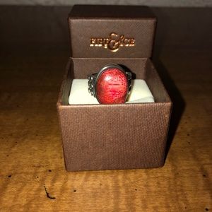 Fire & Ice sterling silver ring